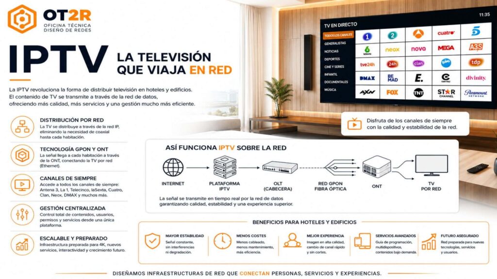 IPTV y el papel estratégico de GPON: la evolución de la televisión en infraestructuras modernas